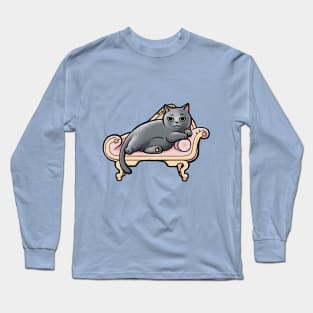 Chonk Lounge Cat Long Sleeve T-Shirt